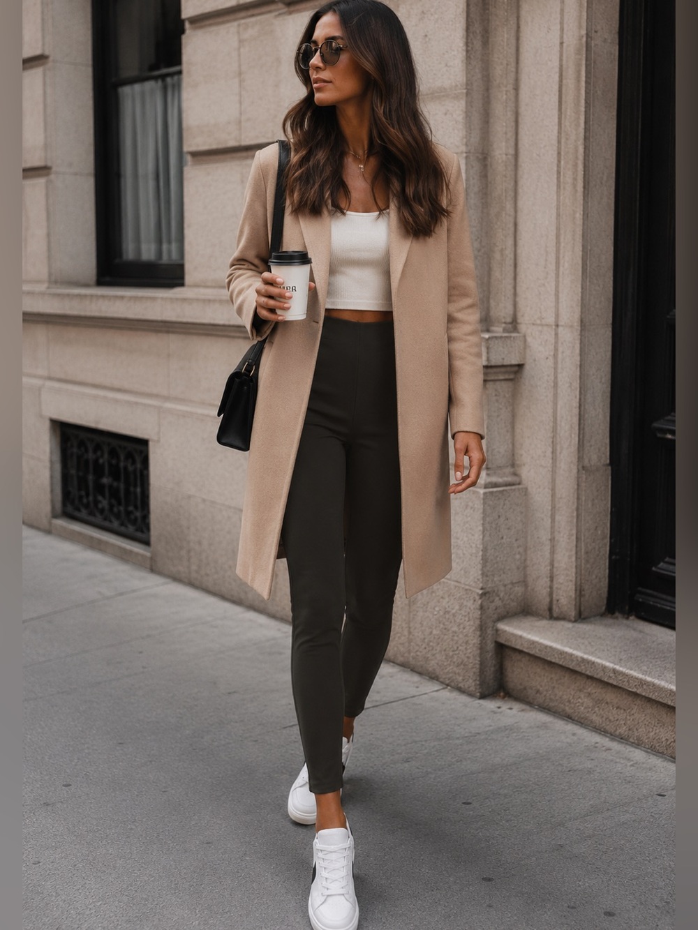 ZARA high rise crepe leggings